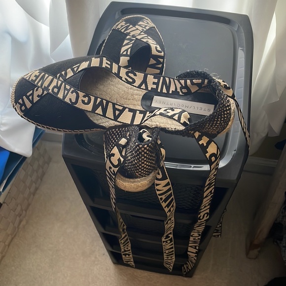 Stella McCartney ankle wrap canvas espadrille size 41 new with box and shoe bag - Picture 3 of 6